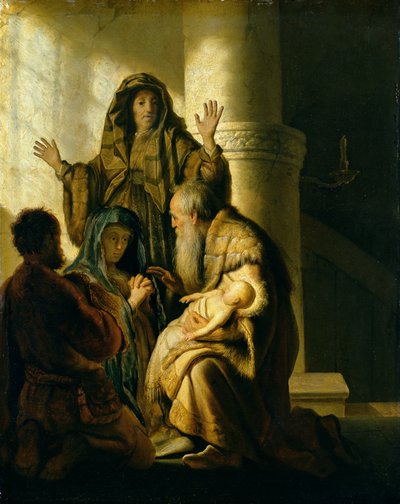 Simeón y Ana en el templo, c.1627 de Rembrandt van Rijn