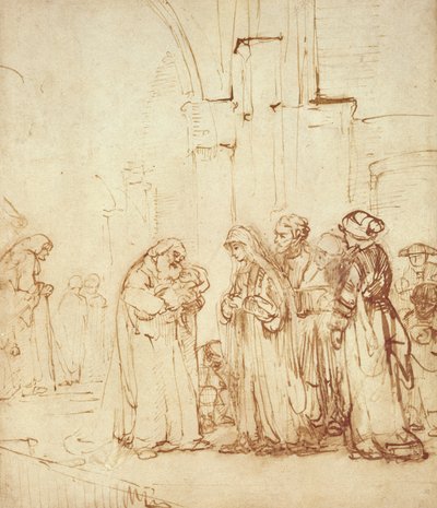 Simeón y Jesús en el Templo de Rembrandt van Rijn