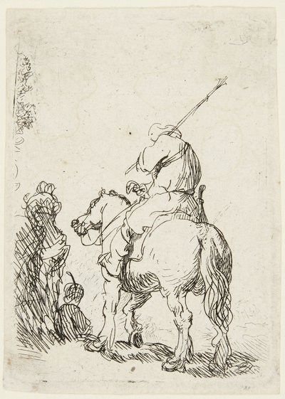 Soldado a caballo de Rembrandt van Rijn