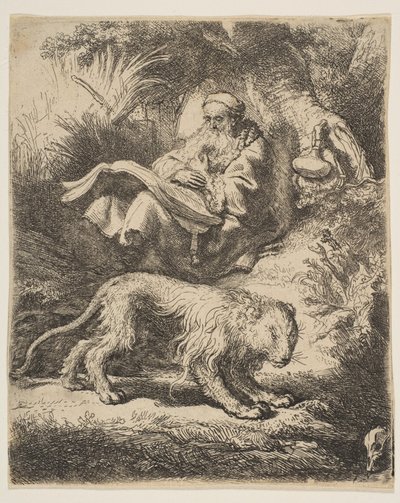 San Jerónimo Leyendo, 1634 de Rembrandt van Rijn