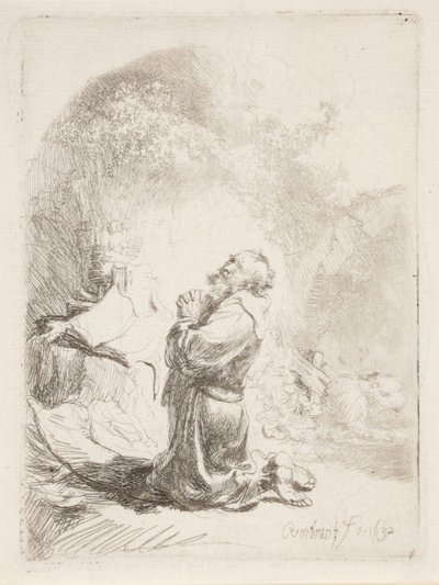 San Jerónimo en oración de Rembrandt van Rijn
