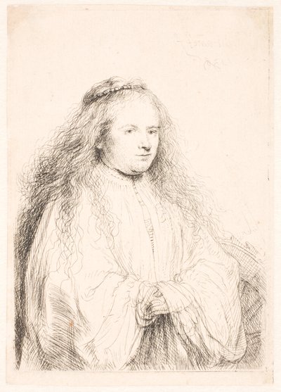 Estudio de Saskia como Santa Catalina (la "Pequeña novia judía") de Rembrandt van Rijn