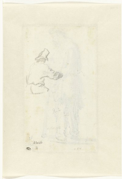 Estudio de un hombre, visto de espaldas de Rembrandt van Rijn