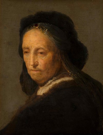 Estudio de una anciana, ca 1630-1634 de Rembrandt van Rijn