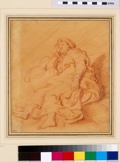 Estudio de la Figura de Raquel de Rembrandt van Rijn