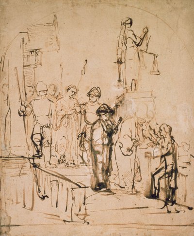 Susana llevada a juicio, siglo XVII de Rembrandt van Rijn