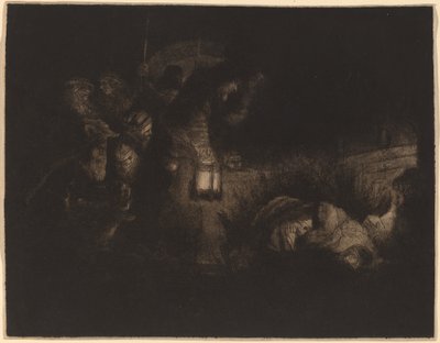 La Adoración de los Pastores: una Escena Nocturna de Rembrandt van Rijn