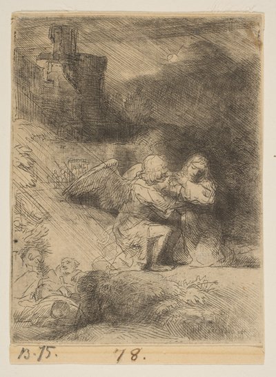 La agonía en el jardín, ca. 1652 de Rembrandt van Rijn