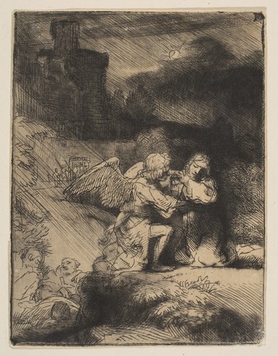 La agonía en el jardín, ca. 1652 de Rembrandt van Rijn
