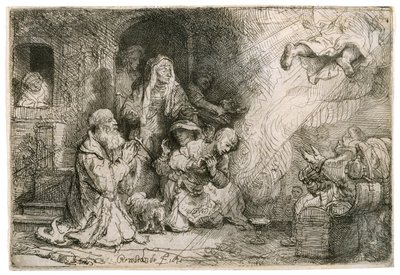 El ángel partiendo de la familia de Tobías, 1641 de Rembrandt van Rijn