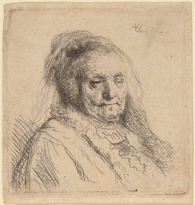 La madre del artista, cabeza y busto de Rembrandt van Rijn