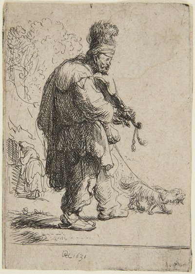 El violinista ciego de Rembrandt van Rijn