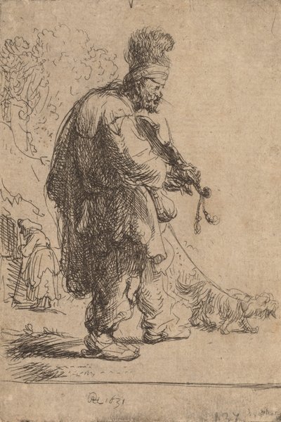 El violinista ciego de Rembrandt van Rijn