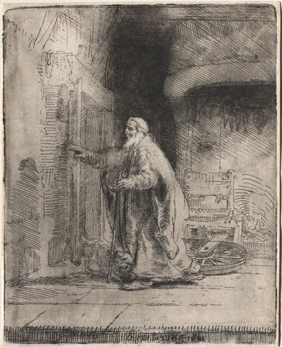 La ceguera de Tobías: la lámina grande de Rembrandt van Rijn