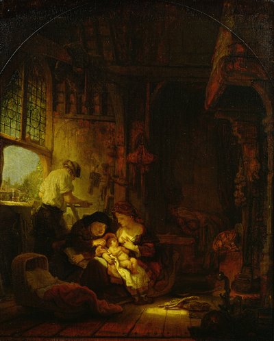 El Taller del Carpintero, 1640 de Rembrandt van Rijn