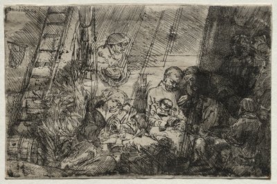 La circuncisión en el establo, 1654 de Rembrandt van Rijn