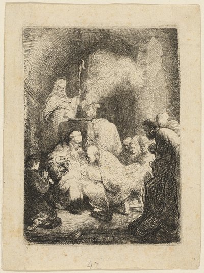 La Circuncisión: Placa Pequeña de Rembrandt van Rijn