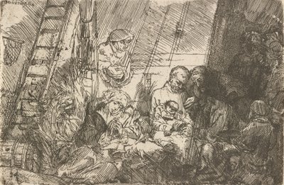 La circuncisión en el establo, 1654 de Rembrandt van Rijn