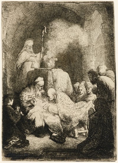 La circuncisión: placa pequeña de Rembrandt van Rijn