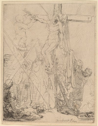 El descenso de la cruz: un boceto de Rembrandt van Rijn