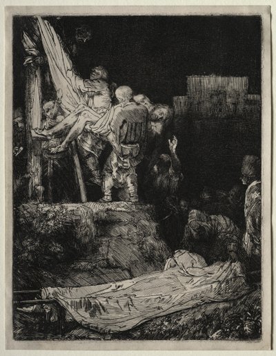 The Descent from the Cross by Torchlight de Rembrandt van Rijn