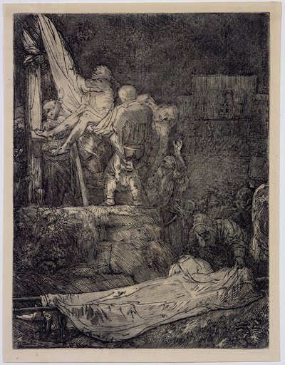 El Descendimiento de la Cruz a la luz de las Antorchas de Rembrandt van Rijn