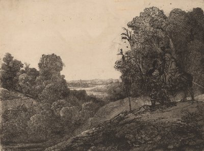 La Huida a Egipto: Alterado de Seghers de Rembrandt van Rijn