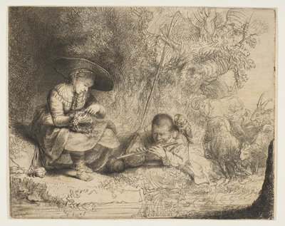 El flautista, 1642 de Rembrandt van Rijn