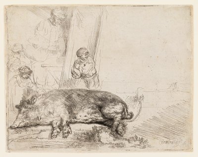 El cerdo de Rembrandt van Rijn