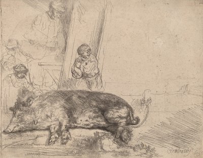 El Cerdo, 1643 de Rembrandt van Rijn