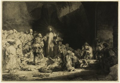 Estampa de los cien florines de Rembrandt van Rijn