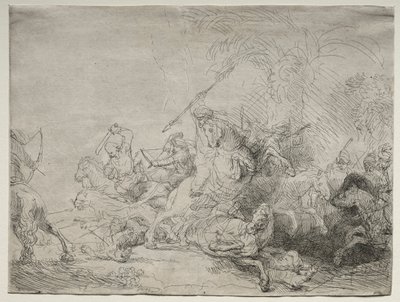 La Gran Caza del León de Rembrandt van Rijn