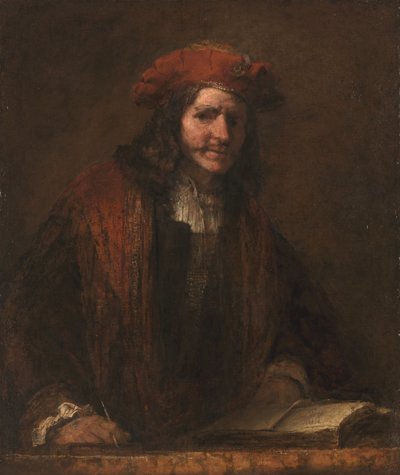 El Hombre con el Gorro Rojo, c. 1660 de Rembrandt van Rijn