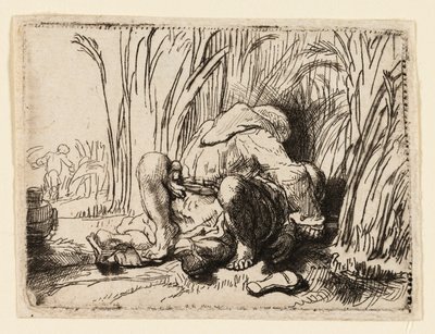 El monje en el campo de maíz de Rembrandt van Rijn