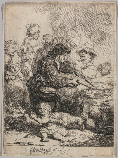 La mujer de las tortitas de Rembrandt van Rijn
