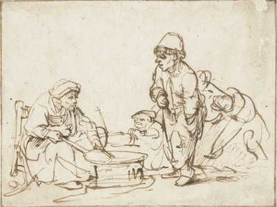 La mujer de los panqueques, c. 1635 de Rembrandt van Rijn