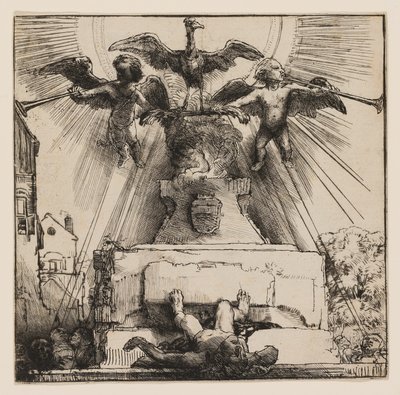 El Fénix o La Estatua Derribada de Rembrandt van Rijn