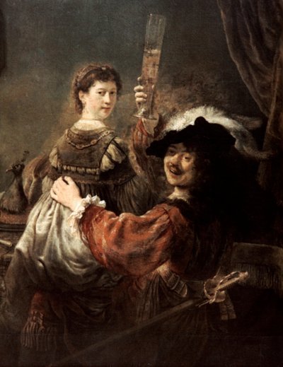 El Hijo Pródigo en la Taberna Rembrandt y Saskia, c1635 de Rembrandt van Rijn