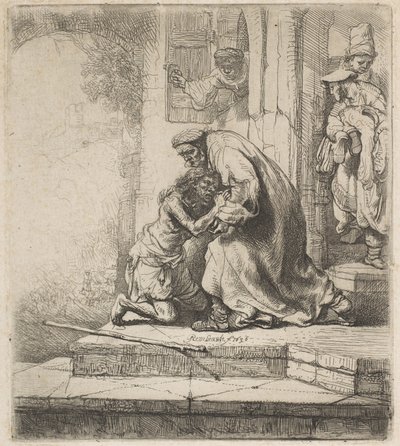 El regreso del hijo pródigo, 1636 de Rembrandt van Rijn