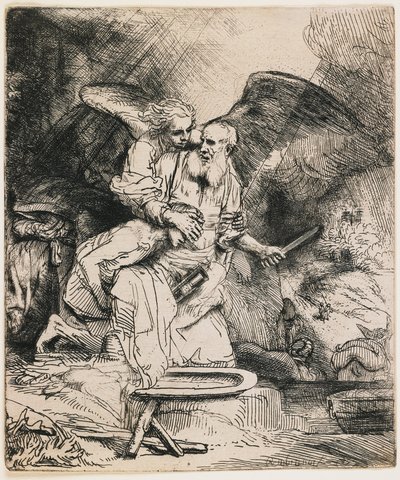 El sacrificio de Isaac de Rembrandt van Rijn