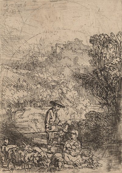 El Pastor y su Familia, 1644 de Rembrandt van Rijn