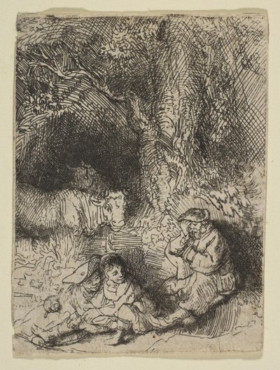 El pastor dormido, ca. 1644 de Rembrandt van Rijn