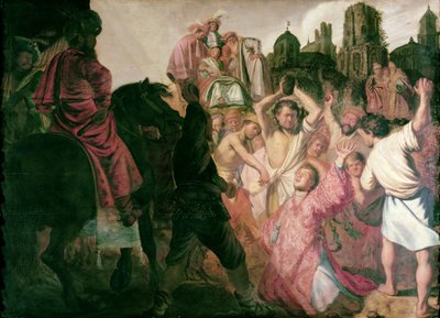 La lapidación de San Esteban, 1625 de Rembrandt van Rijn