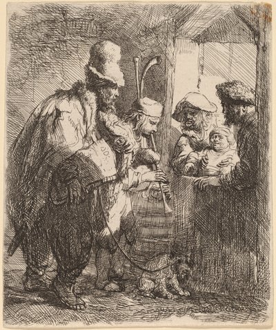 Los músicos ambulantes de Rembrandt van Rijn