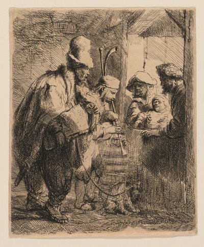 Los músicos ambulantes de Rembrandt van Rijn