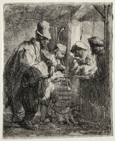 The Strolling Musicians de Rembrandt van Rijn