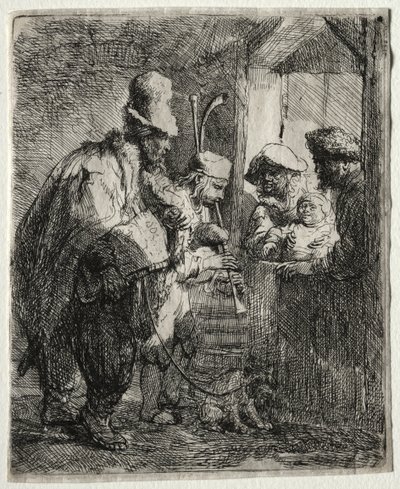 Los músicos ambulantes, c. 1635 de Rembrandt van Rijn