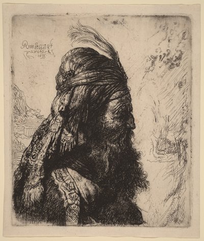 La tercera cabeza oriental de Rembrandt van Rijn