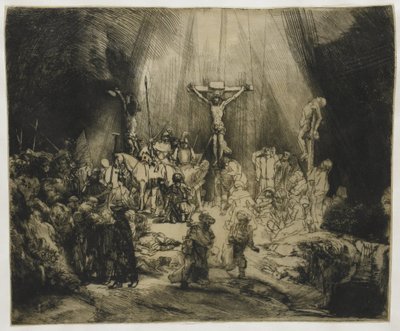 Las tres cruces
Cristo crucificado entre los dos ladrones: 