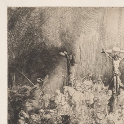 Las tres cruces
Cristo crucificado entre los dos ladrones: 
